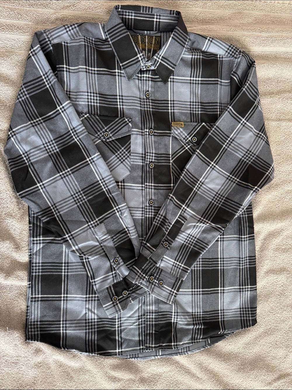 DIXXON Men’s Black & Grey Flannel Shirt- “Adamantium”